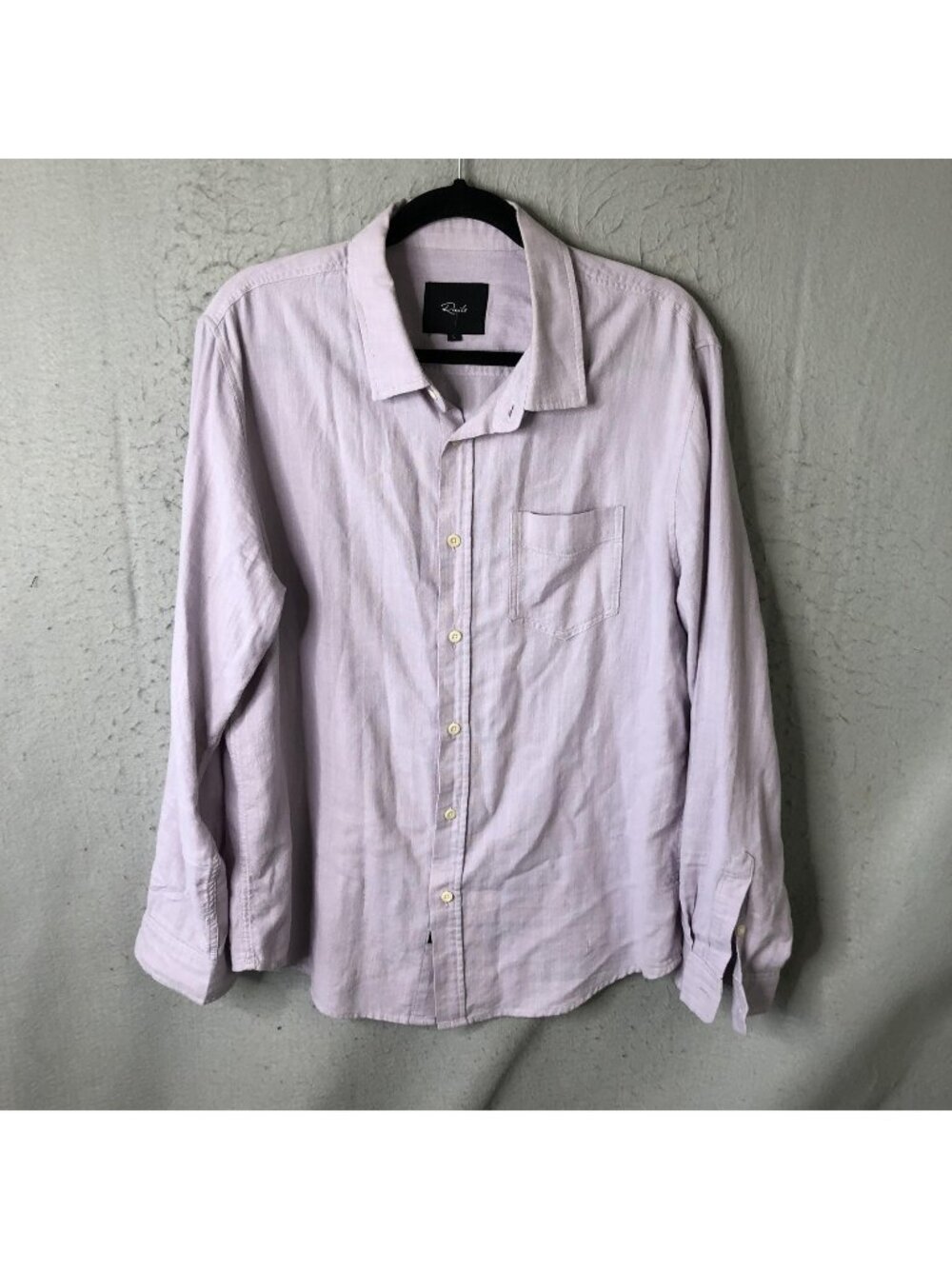 Rails Shirt Mens Large Purple Wyatt Long Sleeve Button Up Cotton Twill Casual